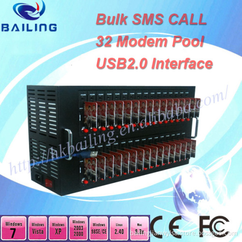 USB Interface 32 Port GSM GPRS SMS Modem Pool